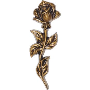 Роза для надгробий 023 18.5х7см, золото