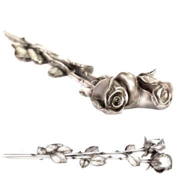 Роза для надгробий 001 58х13см, серебро