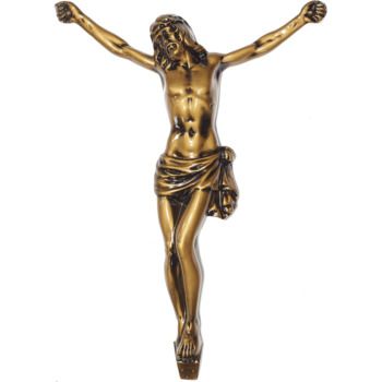 Распятие католическое для надгробий 029 36х26см, золото