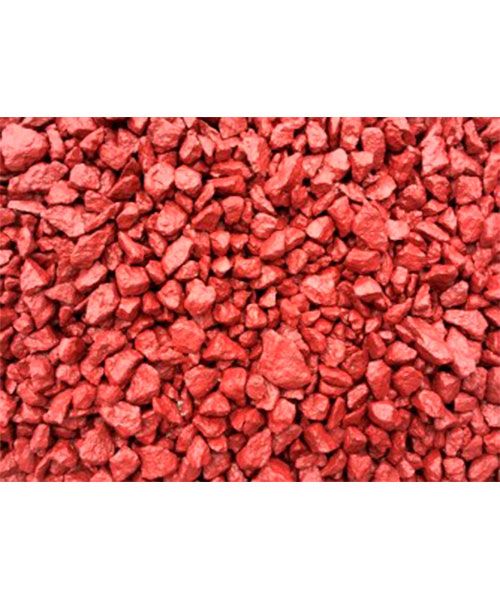 Щебень крашенный декоративный бордовый (20 кг)