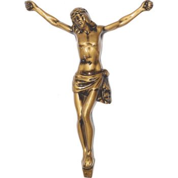 Распятие католическое для надгробий 028 26х18.5см, золото