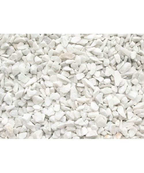 Щебень крашенный декоративный белый мрамор (20 кг)