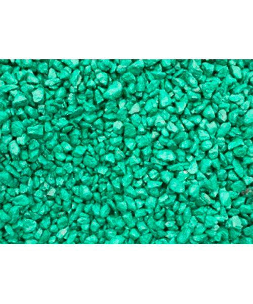 Щебень крашенный декоративный зелёный (20 кг)