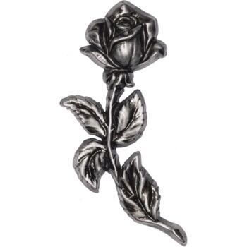 Роза для надгробий 004 23х10см, серебро