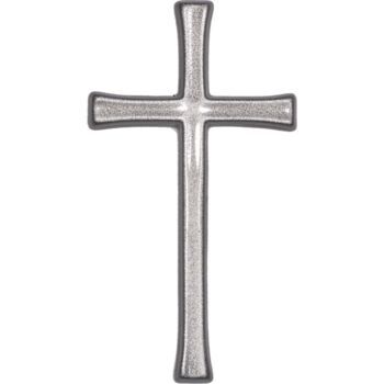 Крест католический для надгробий 017 12х6.5см, серебро