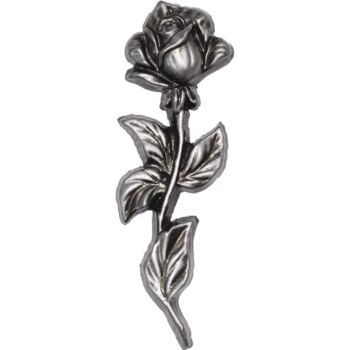 Роза для надгробий 023 18.5х7см, серебро