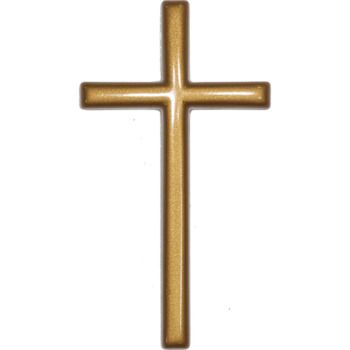 Крест католический для надгробий 019 15х8см, золото