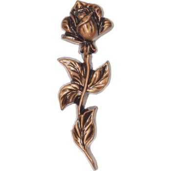 Роза для надгробий 023 18.5х7см, бронза