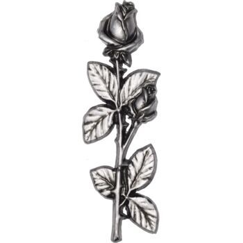 Роза для надгробий 022 27.5х9см, серебро