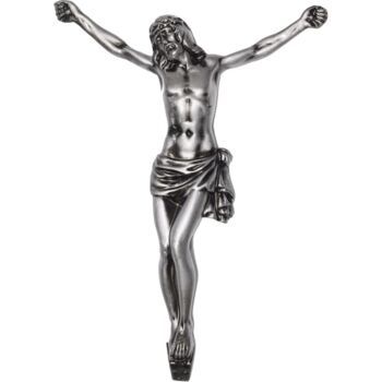 Распятие католическое для надгробий 029 36х26см, серебро