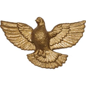 Голубь для надгробий 003 23х15см, золото